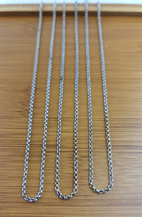 16 Sterling Silver Rolo Chain Sterling Belcher Chain 925 Sterling