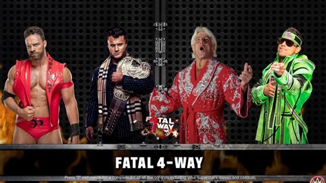 Wwe K Mjf Vs La Knight Vs The Miz Vs Ric Flair Fatal Way Match