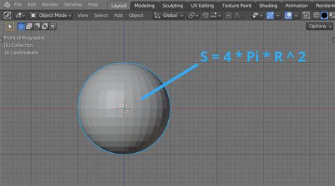 Finding The Surface Area Of An Object In Blender Using Geometry Nodes