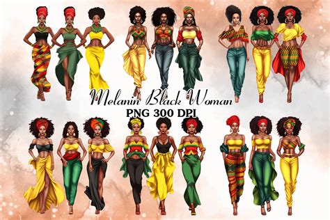 Melanin Black Woman Sublimation Clipart Graphic By Cat Lady Creative