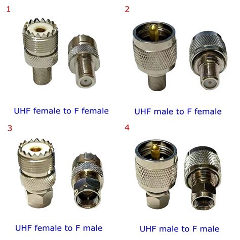 Pcs Pl So Uhf To F Male Female Straight Connector F To Sl Uhf