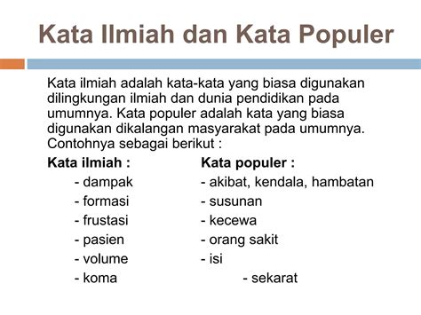 Ppt Pilihan Kata Atau Diksi Bahasa Indonesia Ppt