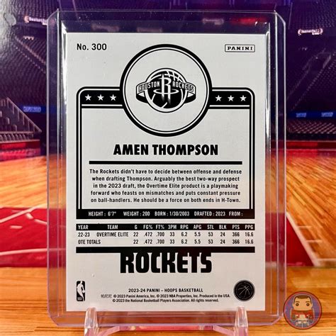 Nba Cards Amen Thompson Panini Hoops Tribute Rookie