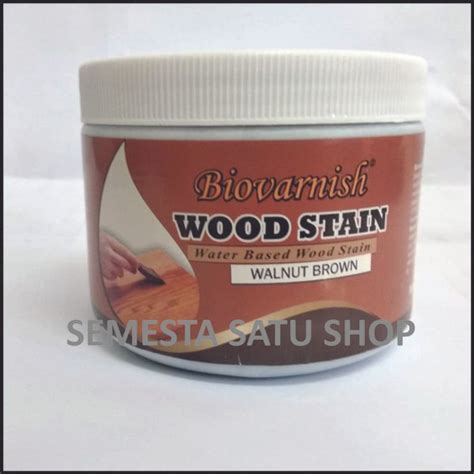 Jual Finishing Kayu Waterbased Woodstain Biovarnish Mini Can Di Lapak