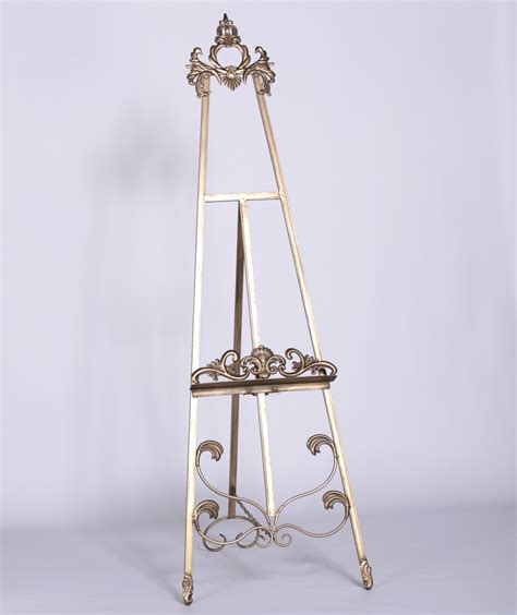 French Style Antiqued Gold Metal Easel Furniture La Maison Chic