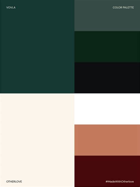 A Palette Of Colored Squares Including Shades Of Green Nude Deep Peach And Mahogany Green