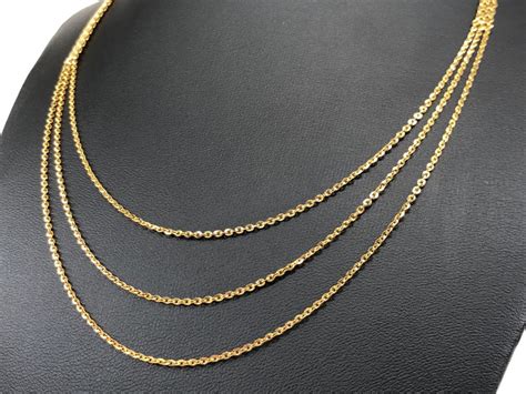 Lot New 14k Gold Plated Sterling 3 Strand Necklace