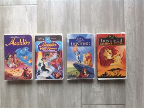 Walt Disney Vhs The Lion King I Ii Aladdin Aladdin And The King Of