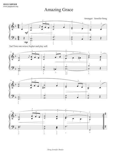 Hymn Amazing Grace Sheet Music Pdf Free Score Download ★