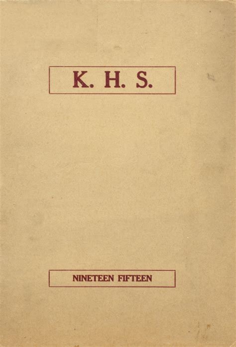 1915 Yearbook From Kouts High School From Kouts Indiana For Sale