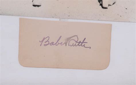 Lot BABE RUTH AUTOGRAPH AND PHOTO CA