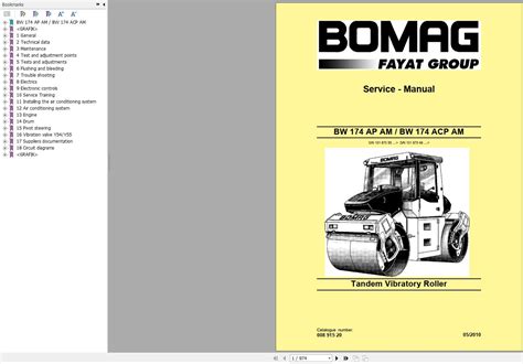 Bomag Machinery BW174 AP AM Service Manual