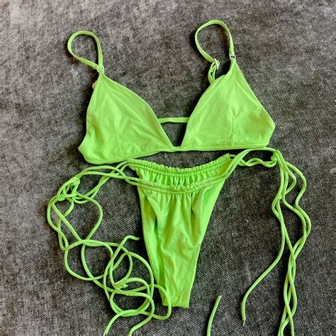 Stone Fox Swim Neon Green Bikini Gem