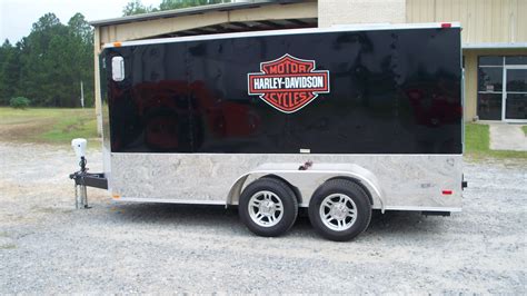 7x18 Black Harley Davidson Motorcycle Trailer( one at this price) Trailer ID: 3030 - Xtra Tuff ...