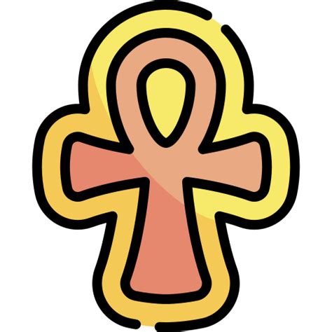 Ankh Kawaii Lineal color icon