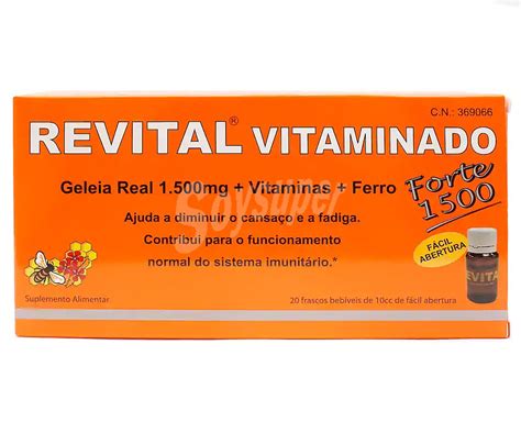 Revital Vitaminado Forte 1500 Ampollas Bebibles Con Jalea Real Y