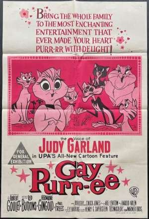 All About Movies Gay Purr Ee Poster Rare One Sheet Original Judy Garland Robert Goulet