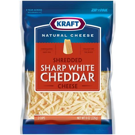 Kraft Sharp White Cheddar Shredded Cheese 8 Oz Instacart