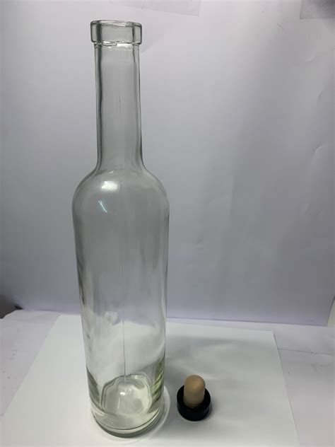 Botella Mezcalera Bordalesa 3 4s 750ml Con Corcho 12 Pzs POLIENVASES