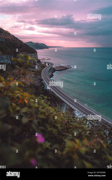 Sunrise at Sea Cliff Bridge, Australia Stock Photo - Alamy