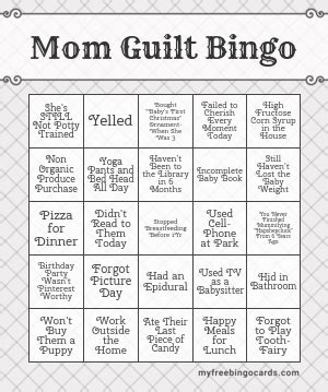 Mom Guilt Bingo