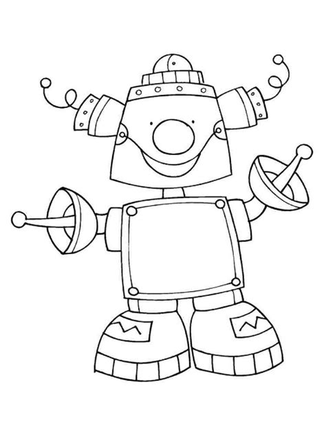 Omalovánka Robot Klaun K Vytisknutí Zdarma
