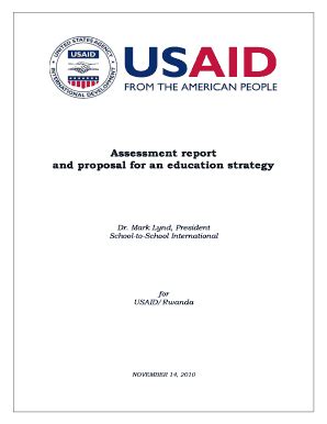 Fillable Online Pdf Usaid Assessment Report And Proposal For An