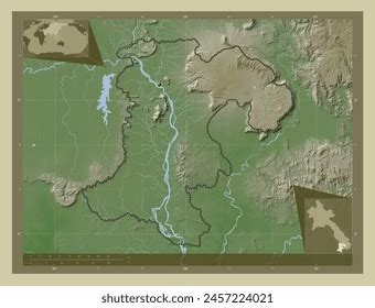 Champasak Province Laos Elevation Map Colored Stock Illustration 2457224021 | Shutterstock