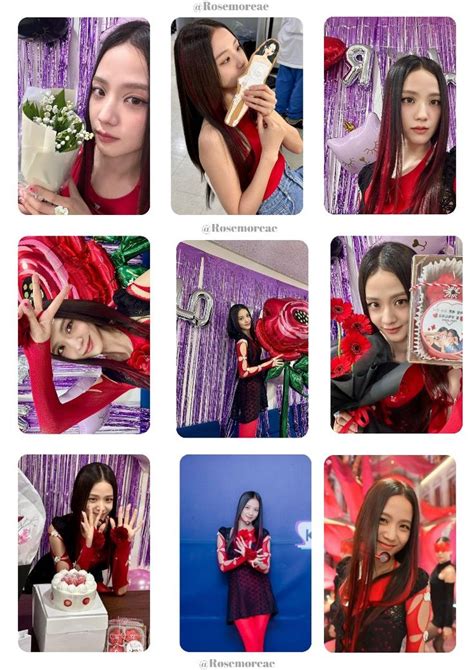 Jisoo flower photocard template Kızlar Çıkartma Piksel sanatı