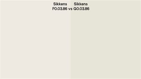 Sikkens F0 03 86 Vs G0 03 86 Side By Side Comparison