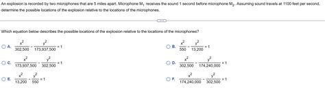 Solved An Explosion Is Recorded By Two Microphones That Are Chegg