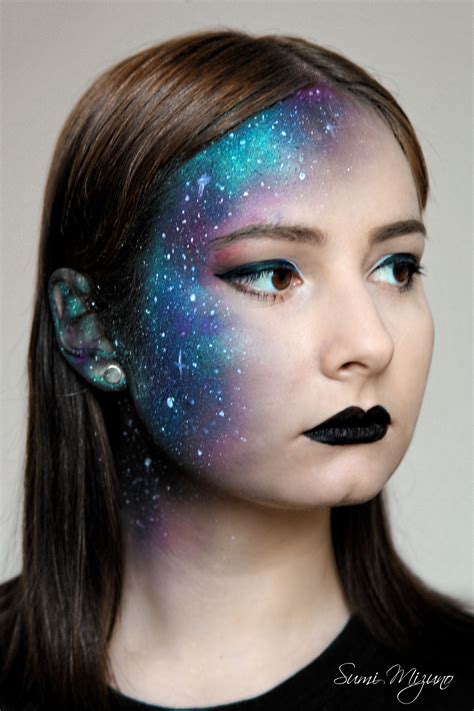 I Love Galaxy Themes So I Have Decided To Do Some Cosmic Makeup Model Reitsu Make Up B