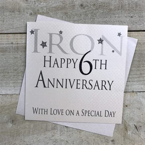 Old English Co Six Years Down Forever To Go Wedding Anniversary Card