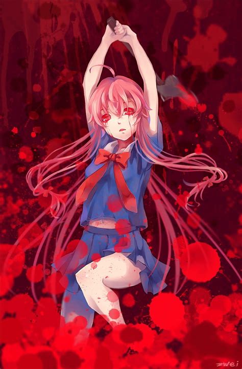 Anime Pixiv Id 1611012 Mirai Nikki Gasai Yuno Mobile Yuno Gasai