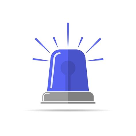 Icono de luz intermitente azul en diseño plano ilustración vectorial