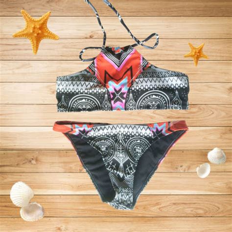 Купальник AliExpress Women Bikini Set Push Up Padded Swimwear Backless Halter Swimsuit Beachwear