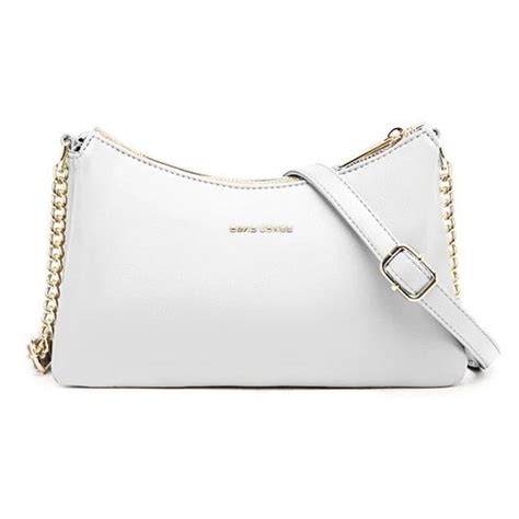 David Jones Sac Bandouli Re Compartiments Cuir Pu Femme Blanc