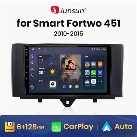 Junsun V Pro Din Android Auto Radio For Mercedes Benz Smart Fortwo