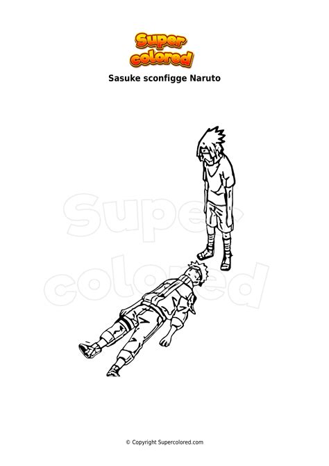 Disegno Da Colorare Sasuke Sconfigge Naruto Supercolored 19488 The