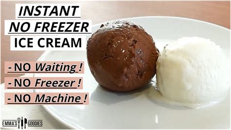 5 Minute Instant No Freezer Ice Cream No Waiting Easy Vanilla And Chocolate Ice Cream Recipe