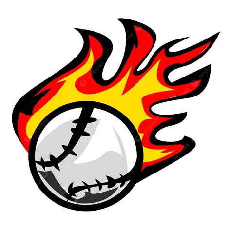 Fire Baseball Vector Drawing Ball Fire Flame Png And Vector With