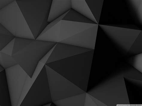 Low Poly Dark Black Backgrounds Latar Belakang Ultra Untuk Tv U Layar