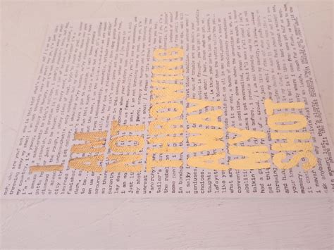 Hamilton Lyrics for my Shot Hand Typed on - Etsy