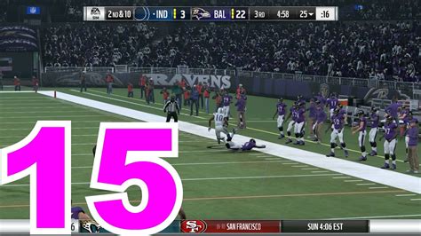 Madden 18 Career Mode Part 15 Ravens Defender Miss The Tackle On Our