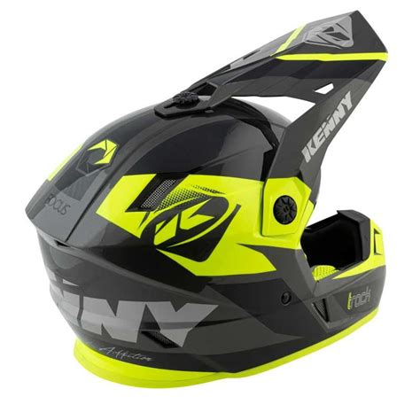 Casco De Motocross Kenny Track Graphic Black Neon Yellow