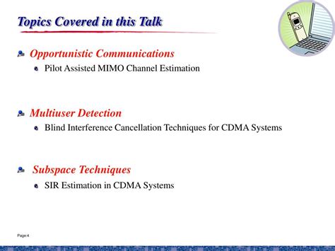 Ppt Advanced Topics In Signal Processing For Wireless Communications