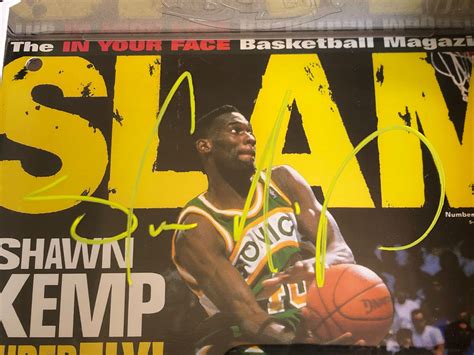 Seattle Supersonics Shawn Kemp Autographed Slam Magazine Funko Pop Psa