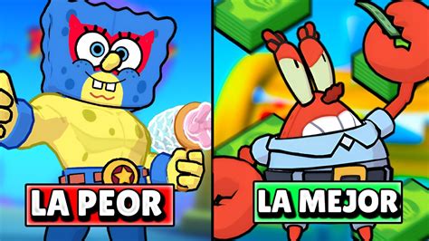 Estas Son Las Mejores Skins De Bob Esponja En Brawl Stars Youtube