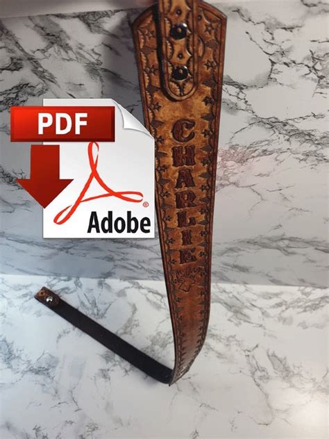 Leather Rifle Sling Pattern Template PDF Etsy UK