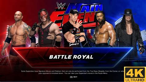 Undertaker John Cena Roman Reigns Kane Batista Battle Royal Wwe K Pc